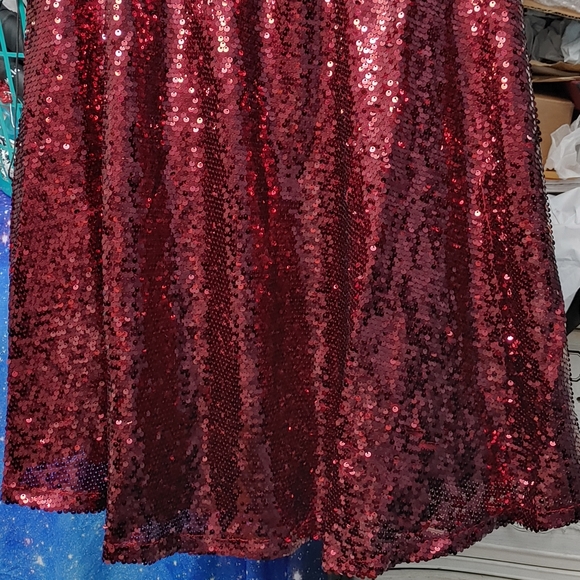 Burgundy Sequin Dress - Picture 5 of 7